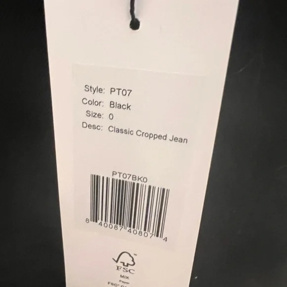 Thakoon Classic Cropped Jean Black Size 0 NWT - Picture 4 of 4